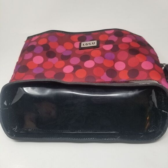 Beautiful three piece nylon LULU BY LILU GUINNESS TOTE BAG. PURPLE PINK. - Picture 13 of 16